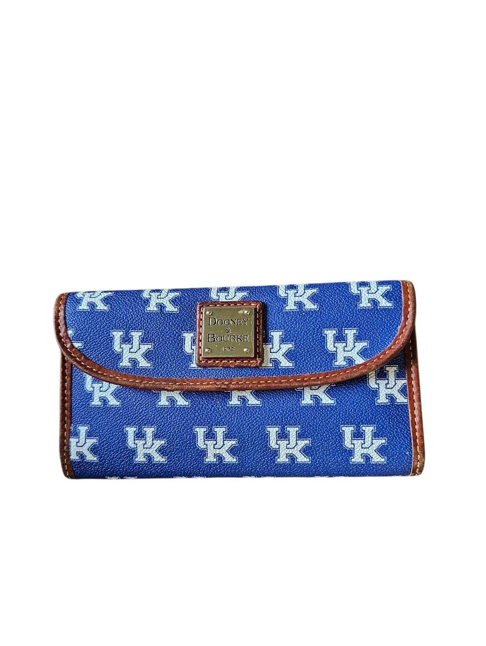 Dooney & Bourke Blue University Of Kentucky UK Logo Continental Wallet